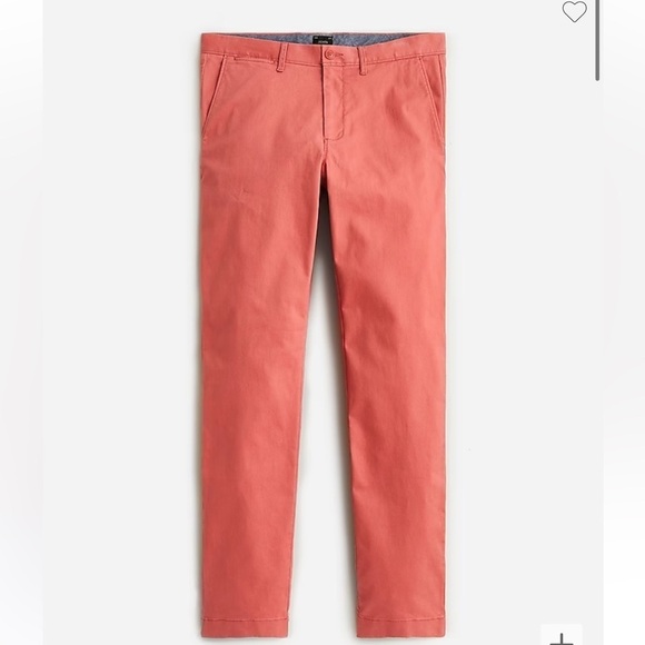 NWT J Crew 484 Slim Fit Stretch Chino Pants in Newport Red Size 33x32 - Picture 4 of 5